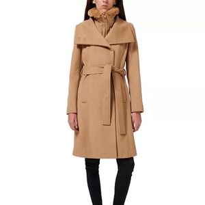 Sam Edelman Faux Fur Lined Belted Wrap Coat/ Worn Once/ Like New